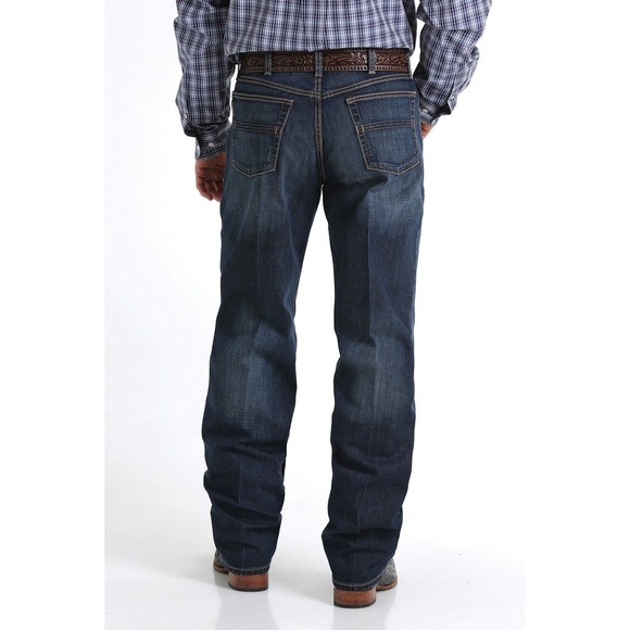 Cinch Black Label 2.0 Relaxed Straight Jeans Dark Wash Mens 40x34 Western - Picture 2 of 10